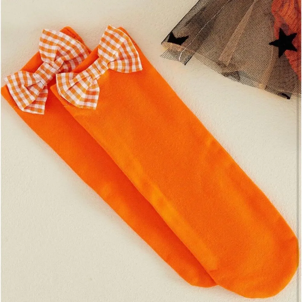Baby Girl Halloween Outfit Infant Romper Tutu Dress Ghost Pumpkin Headband Socks